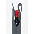 9165B- BLACK WINE BOTTLE CARRIER WITH  (IT'S WINE TIME) MONOGRAMMED 